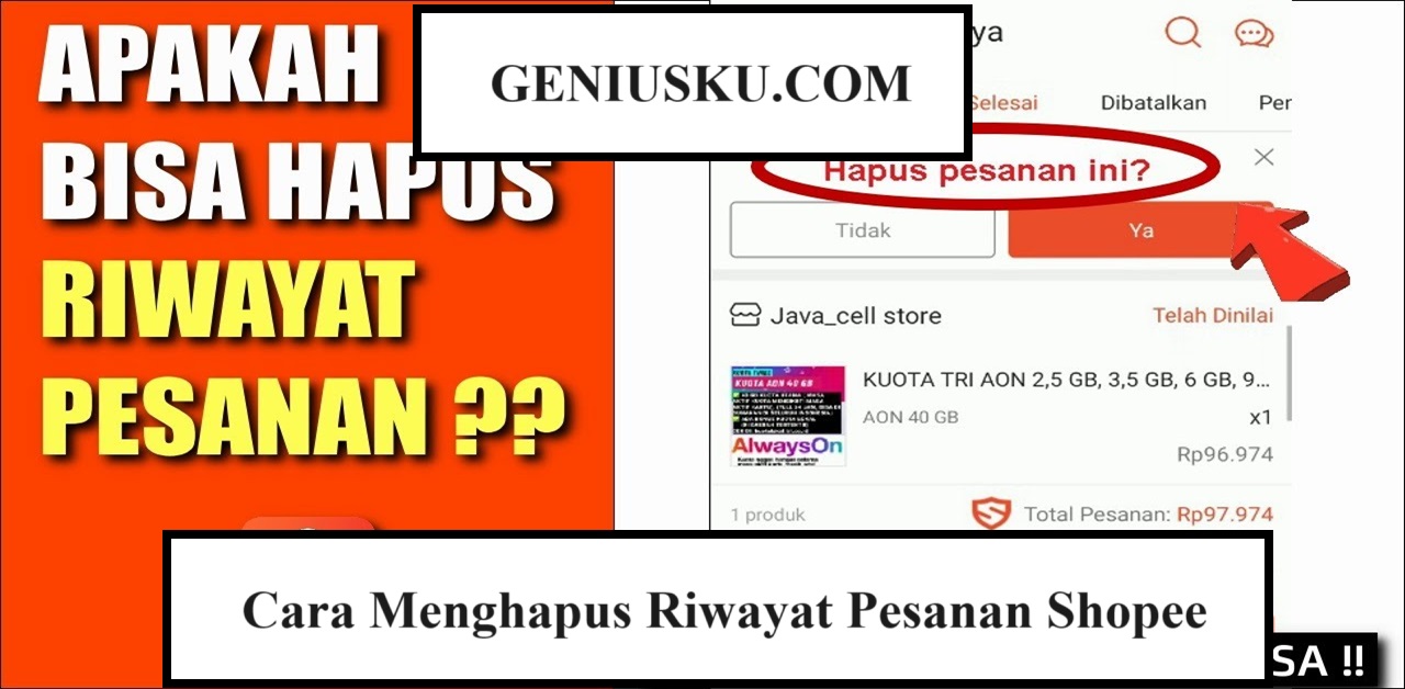 Cara Menghapus Riwayat Pesanan Shopee