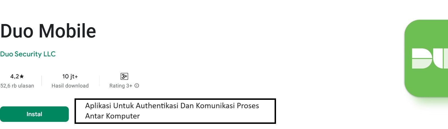 aplikasi untuk authentikasi dan komunikasi proses antar komputer