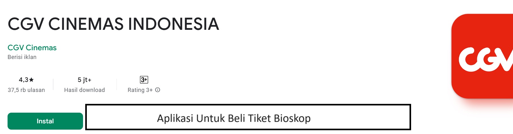 aplikasi untuk beli tiket bioskop
