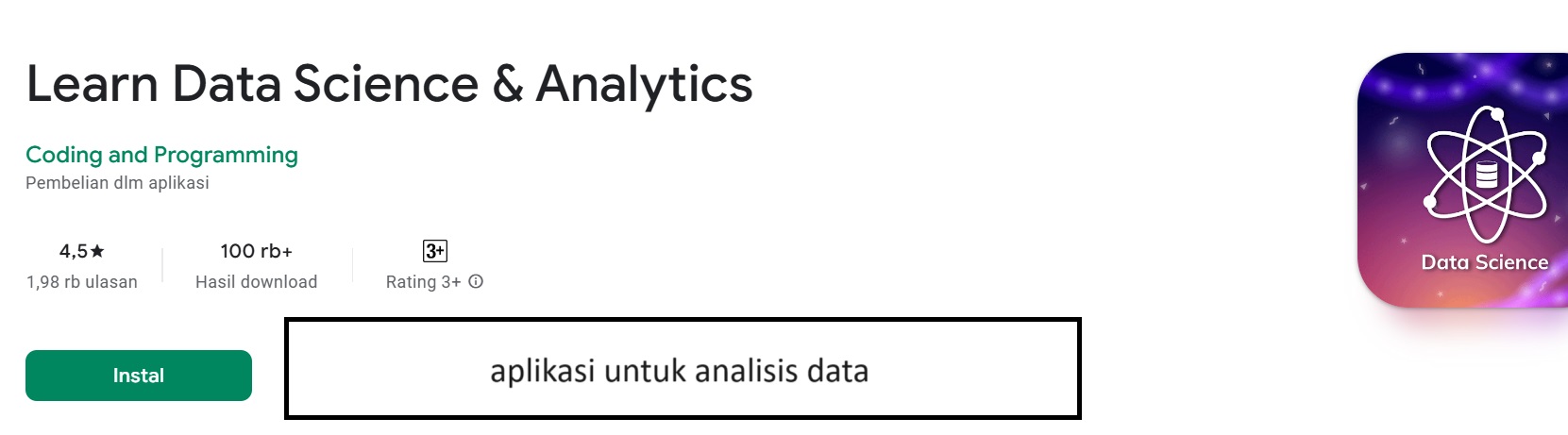 aplikasi untuk analisis data