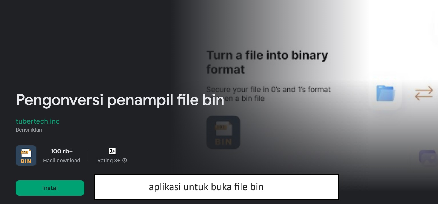 aplikasi untuk buka file bin