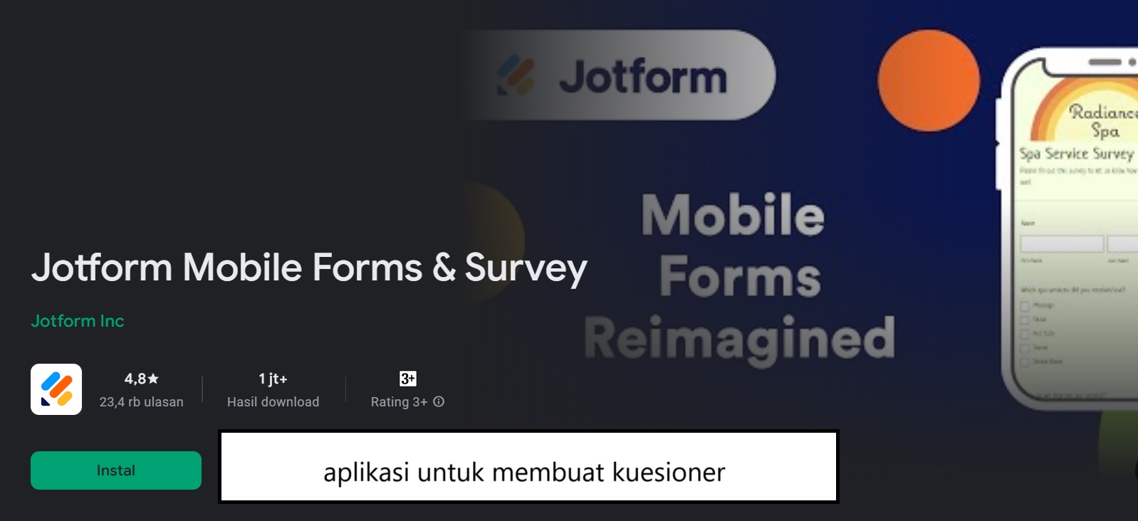aplikasi untuk membuat kuesioner