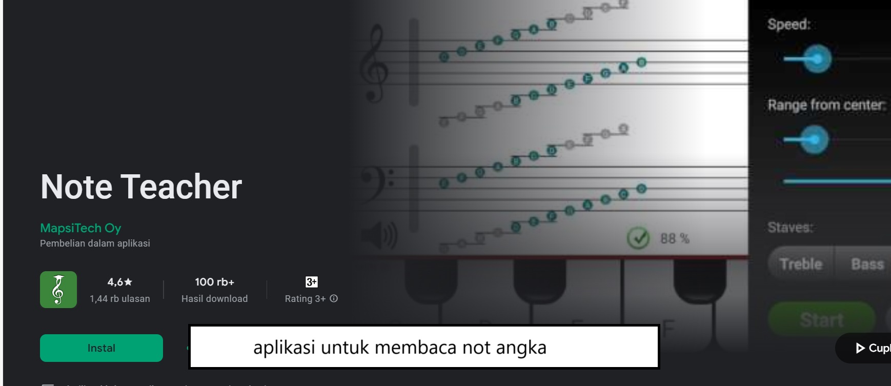aplikasi untuk membaca not angka