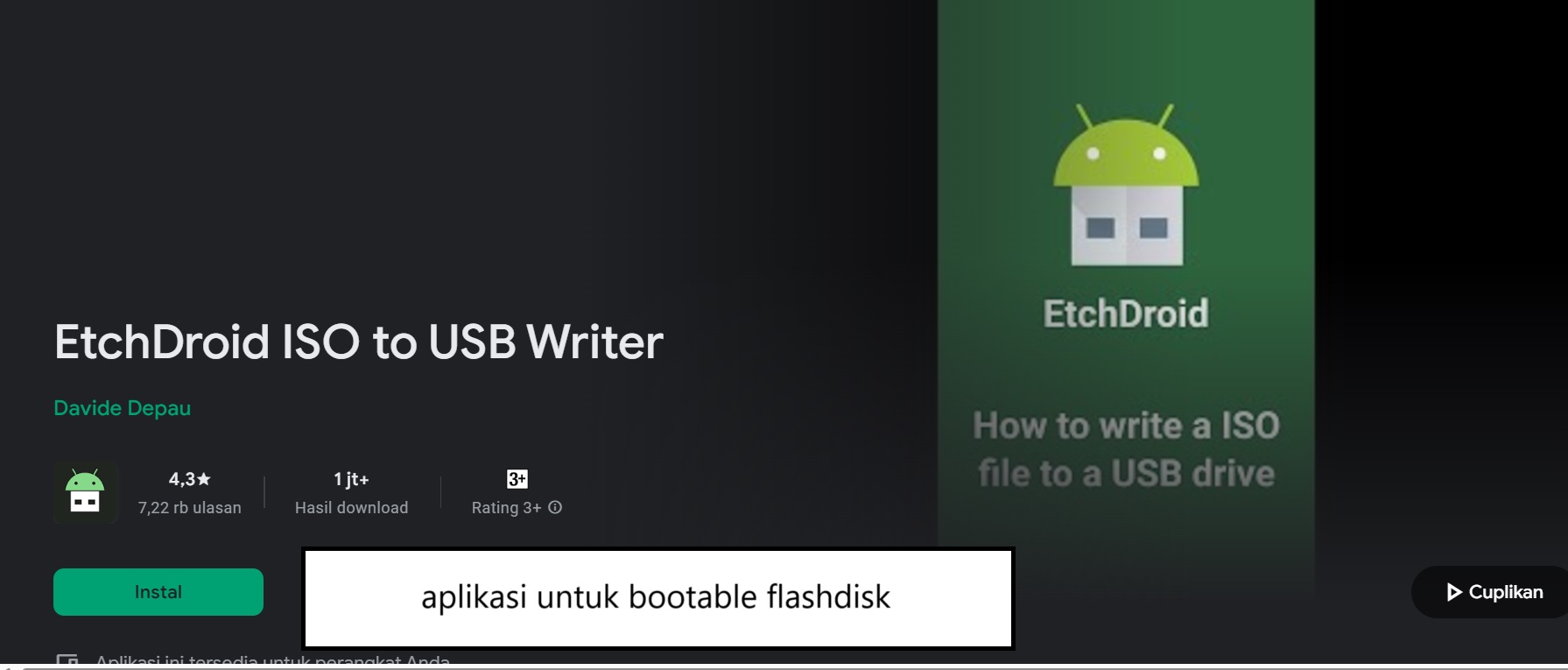 aplikasi untuk membuat bootable di flashdisk