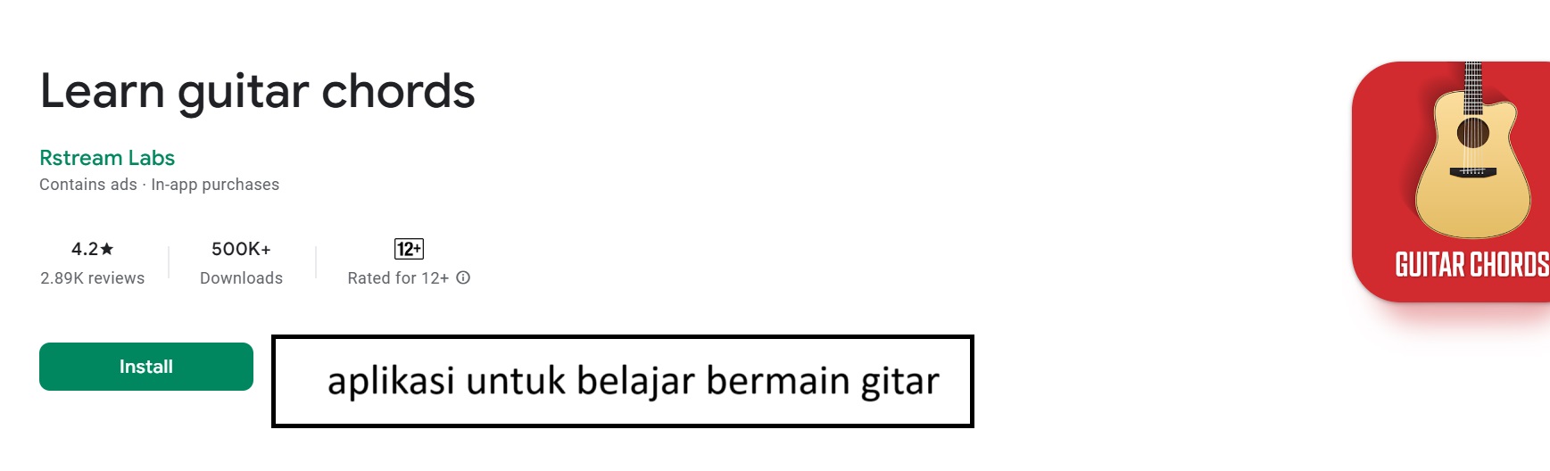 aplikasi untuk belajar bermain gitar