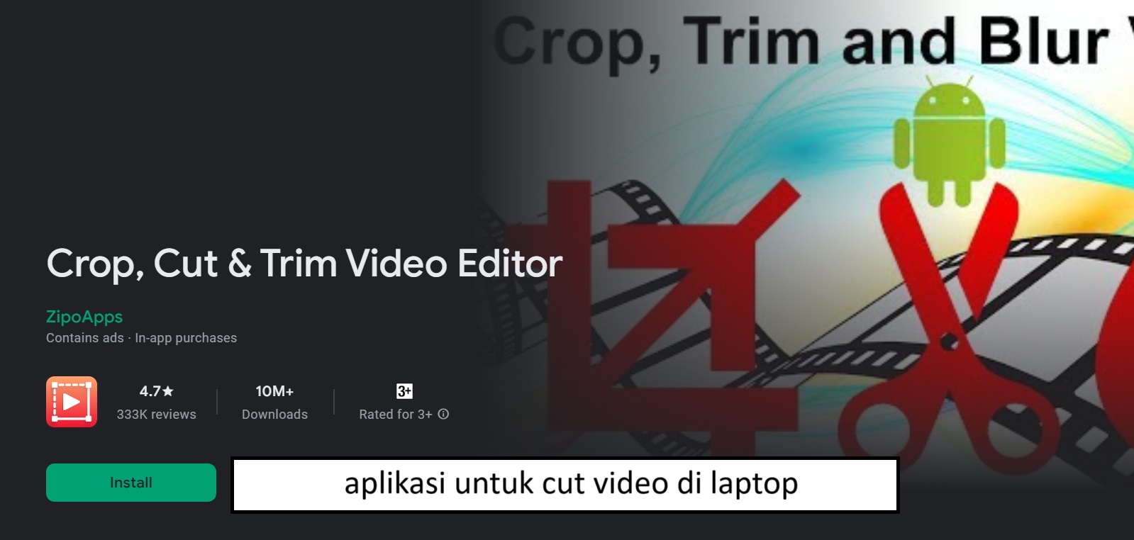 aplikasi untuk cut video di laptop