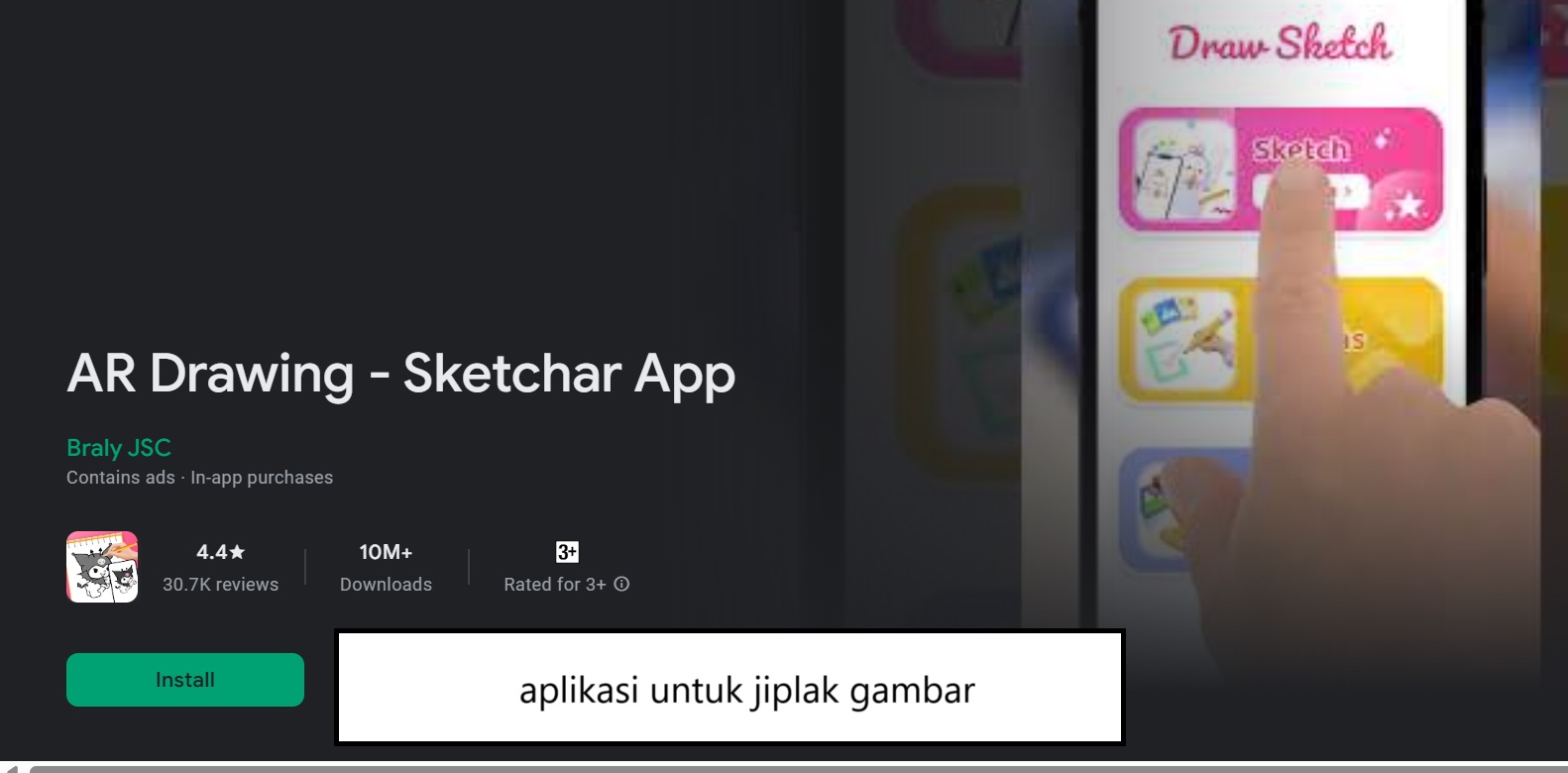 aplikasi untuk jiplak gambar
