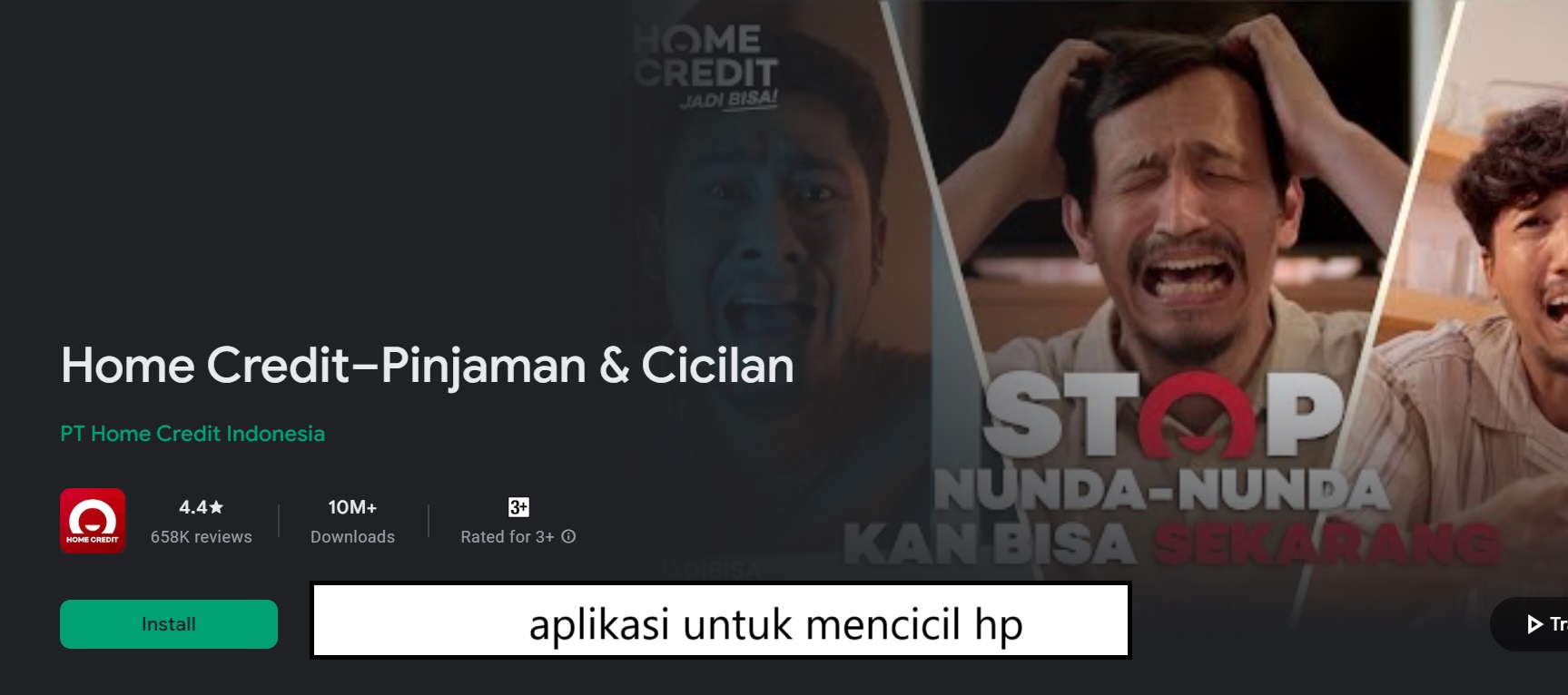aplikasi untuk mencicil hp