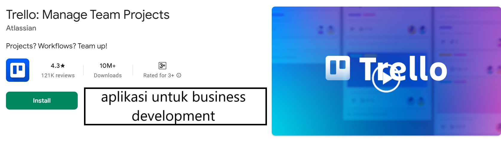 aplikasi untuk business development