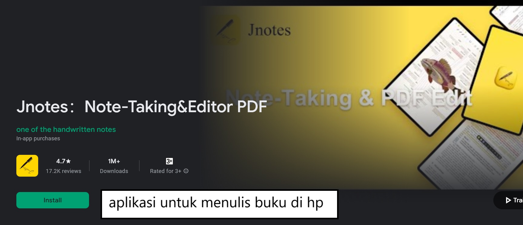 aplikasi untuk menulis buku di hp