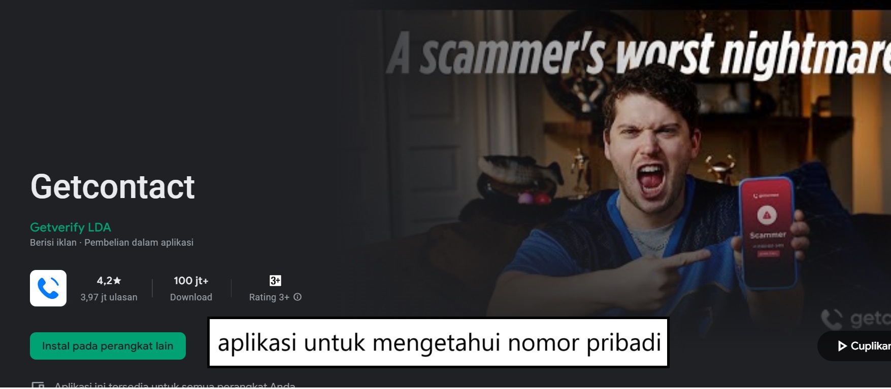 aplikasi untuk mengetahui nomor pribadi