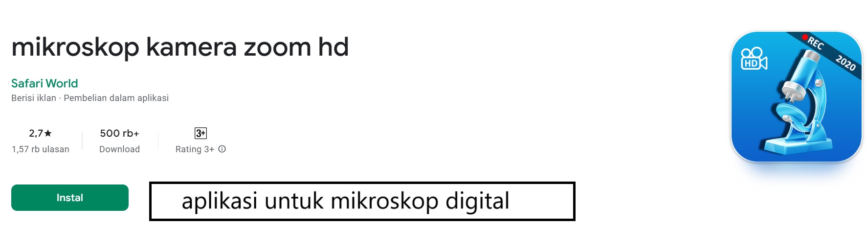 aplikasi untuk mikroskop digital